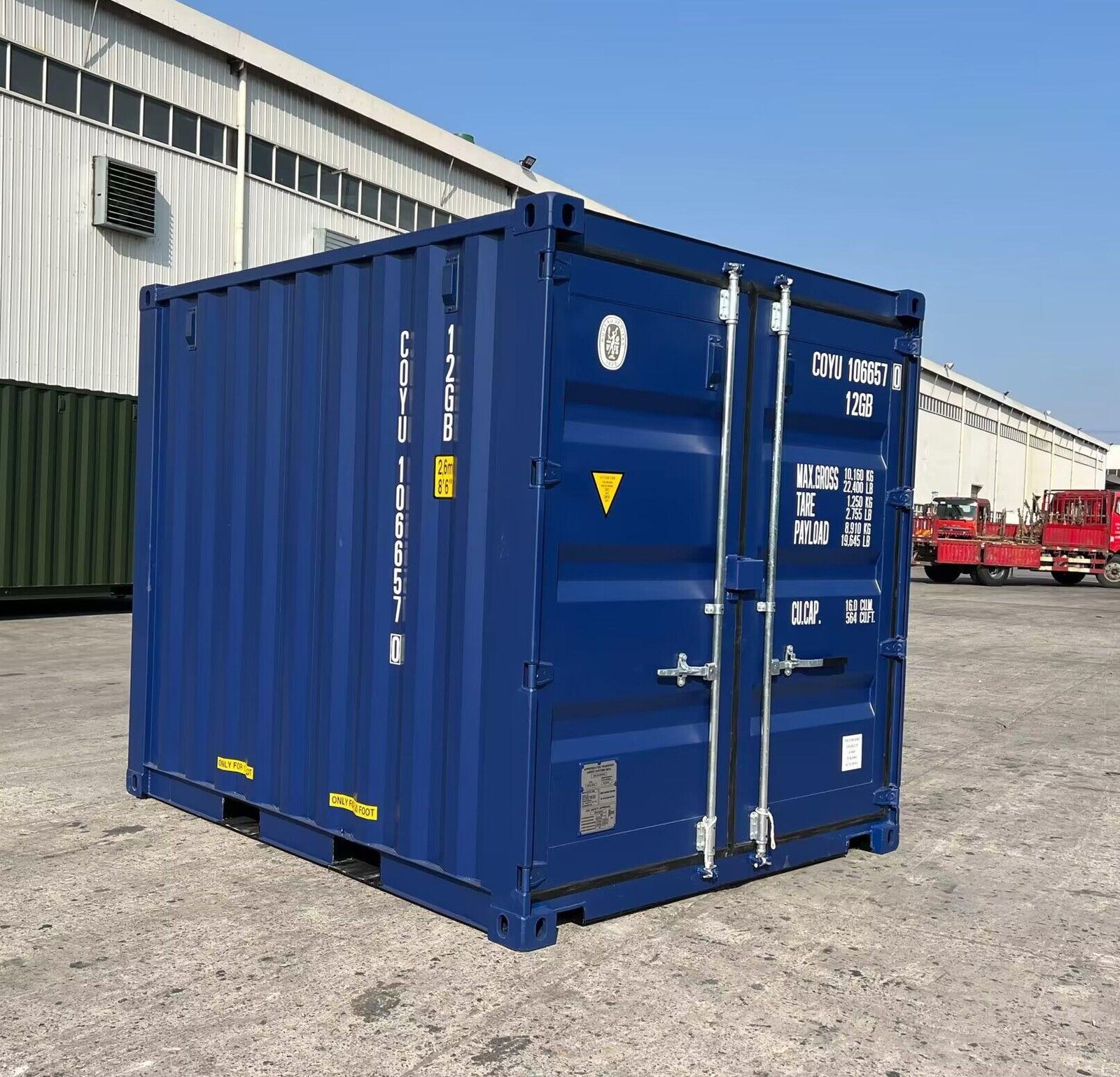 10ft Blue Storage Container with Double End Doors