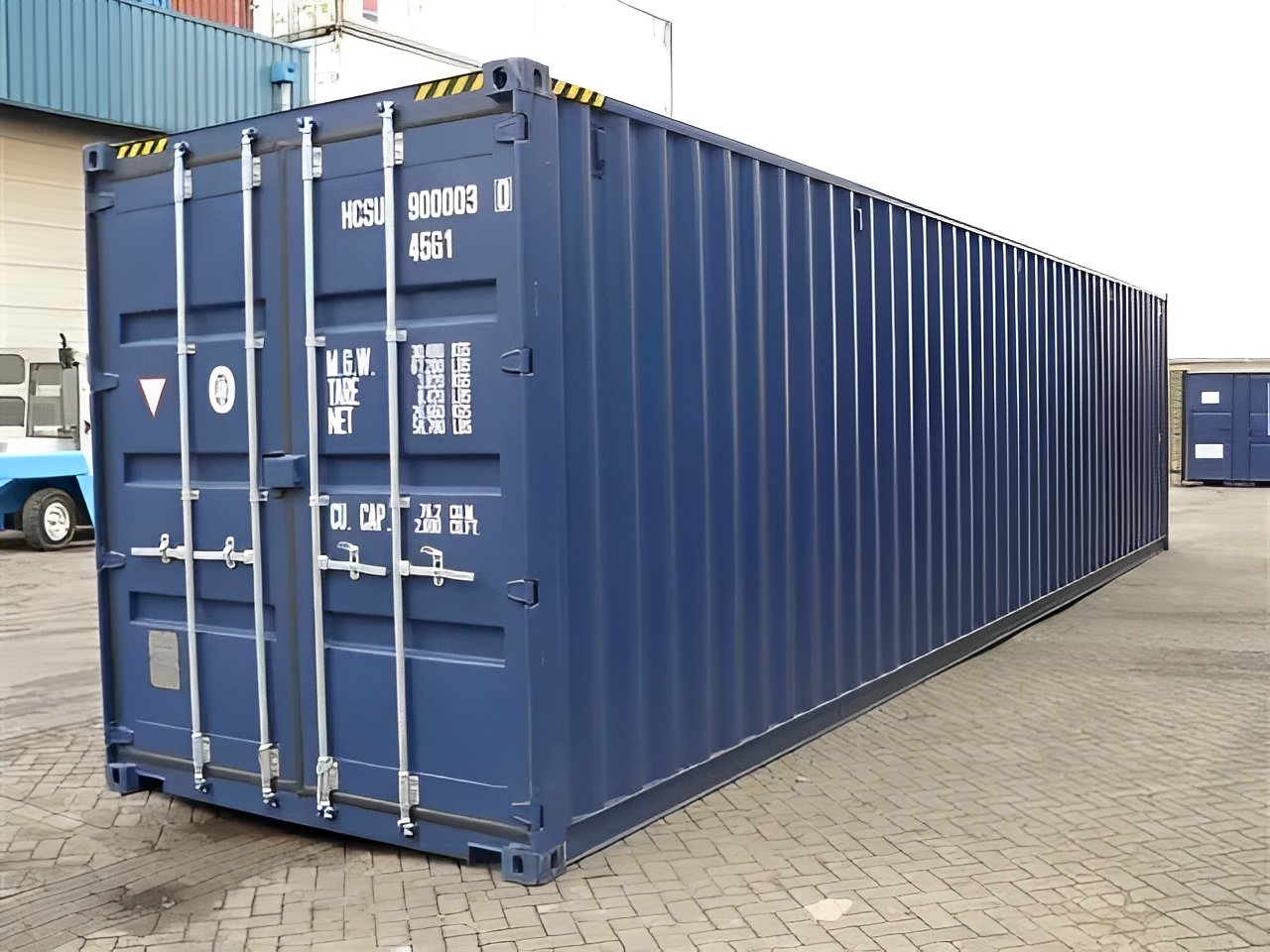 40ft High Cube Blue Shipping Container with Double End Doors